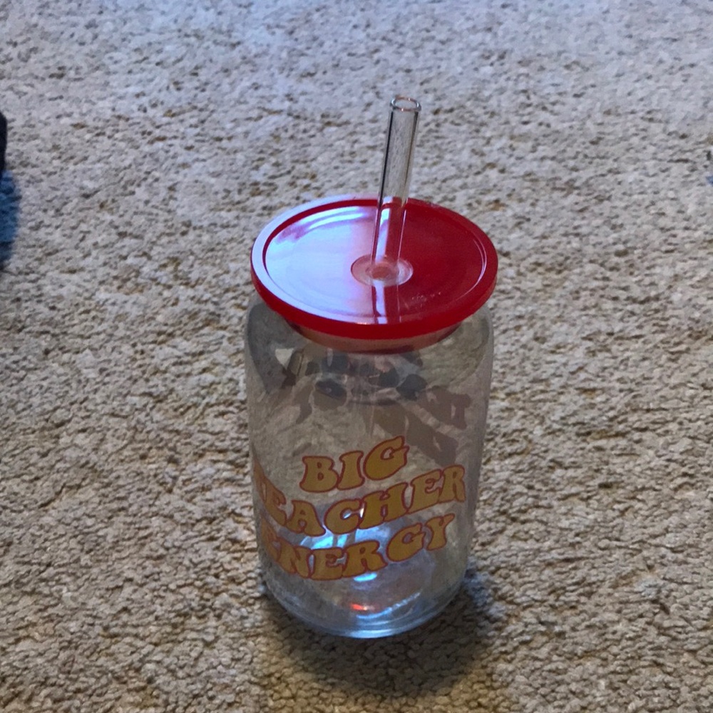 Big teacher energy plastic cup